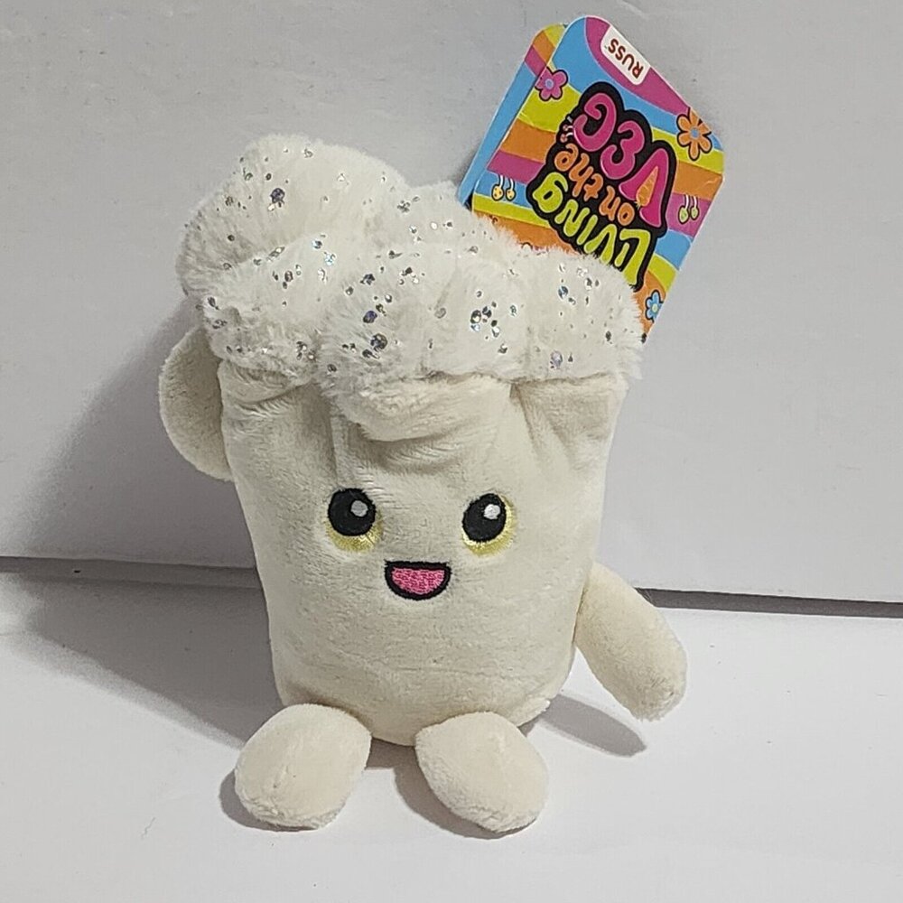 Russ Kellytoy Living on‎ the Veg STEVIE White Mushroom Plush 6" New #12